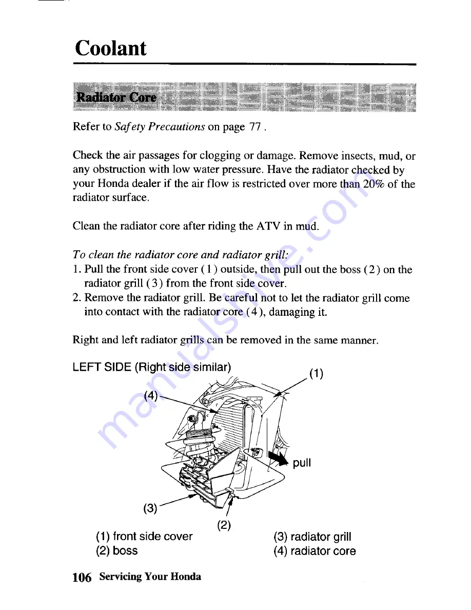 Honda SPORTAX 700XX Owner'S Manual Download Page 116