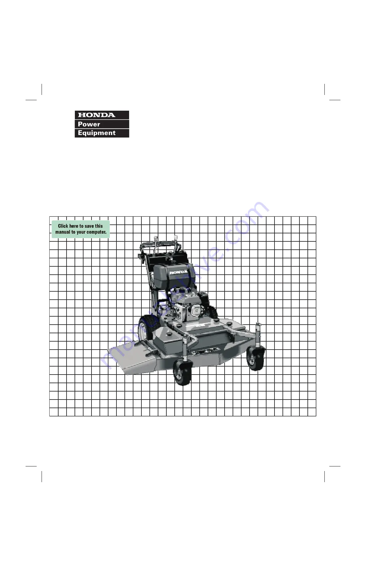 Honda TruGear HRC7113 Owner'S Manual Download Page 1