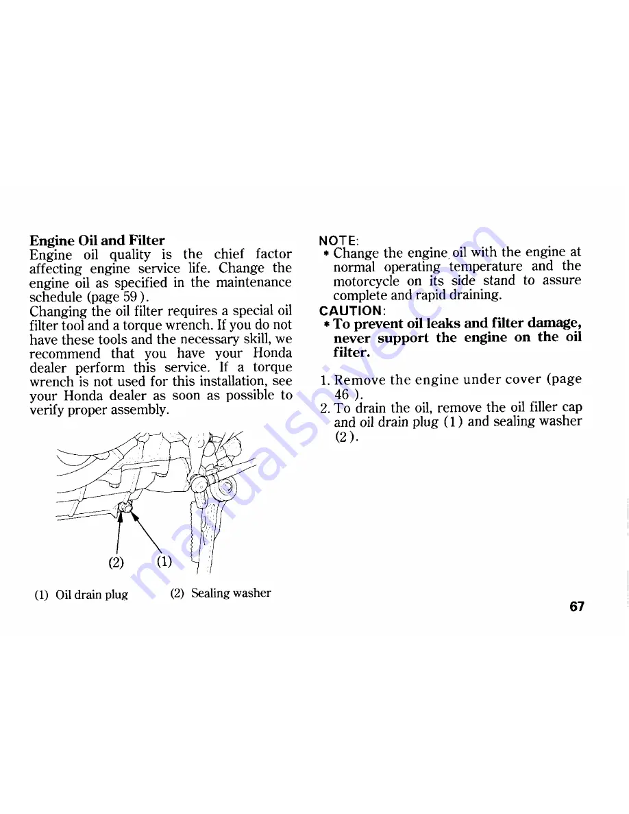 Honda VTR1000F Fire Storm Owner'S Manual Download Page 75