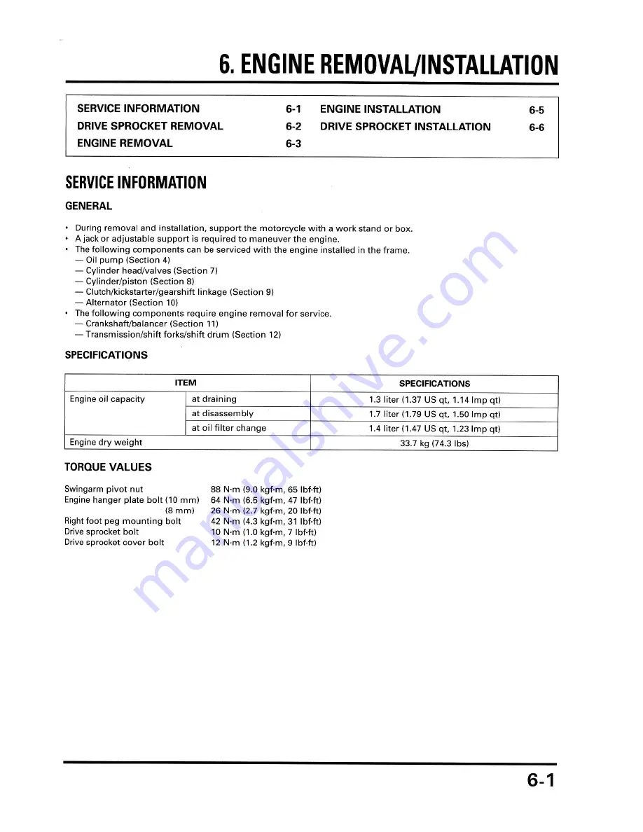 Honda XR250R Service Manual Download Page 84