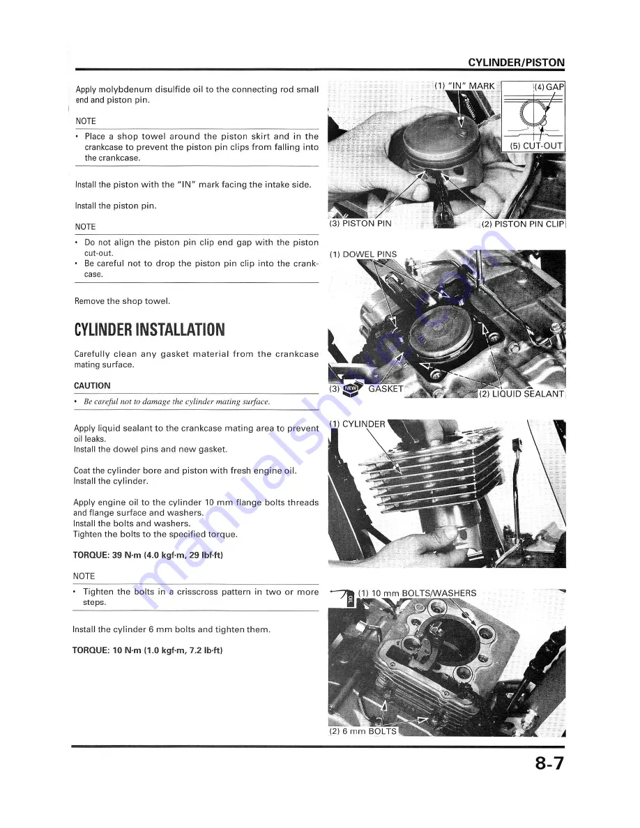 Honda XR250R Service Manual Download Page 119