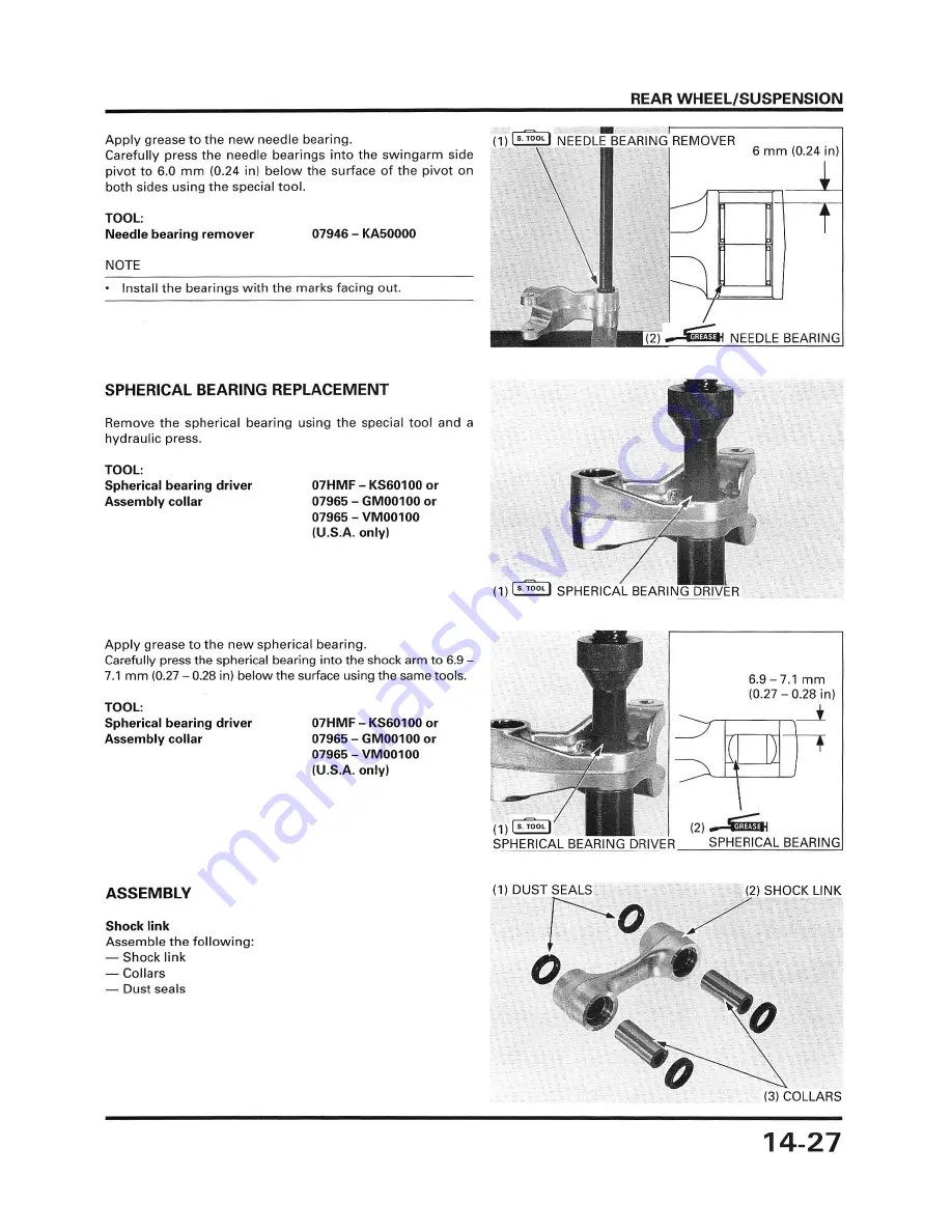 Honda XR250R Service Manual Download Page 222