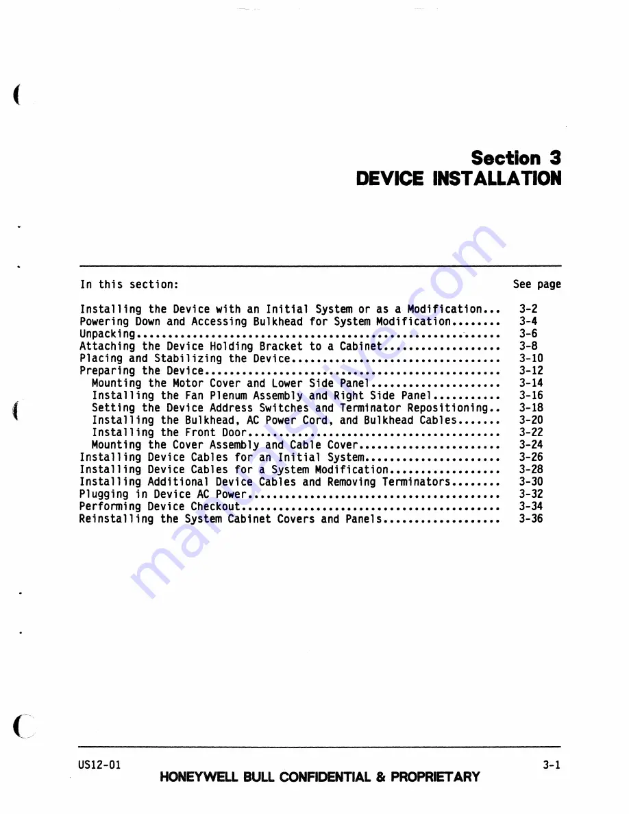 HONEYWELL BULL DPS6 PLUS Installation Manual Download Page 32