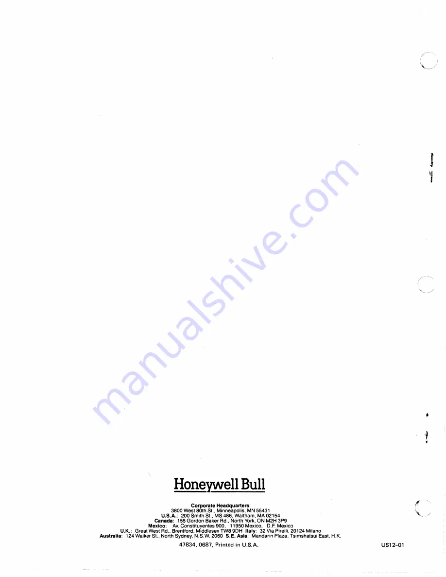 HONEYWELL BULL DPS6 PLUS Installation Manual Download Page 73