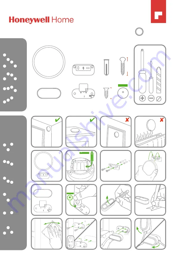 Honeywell Home DCR315S Quick Start Manual Download Page 1