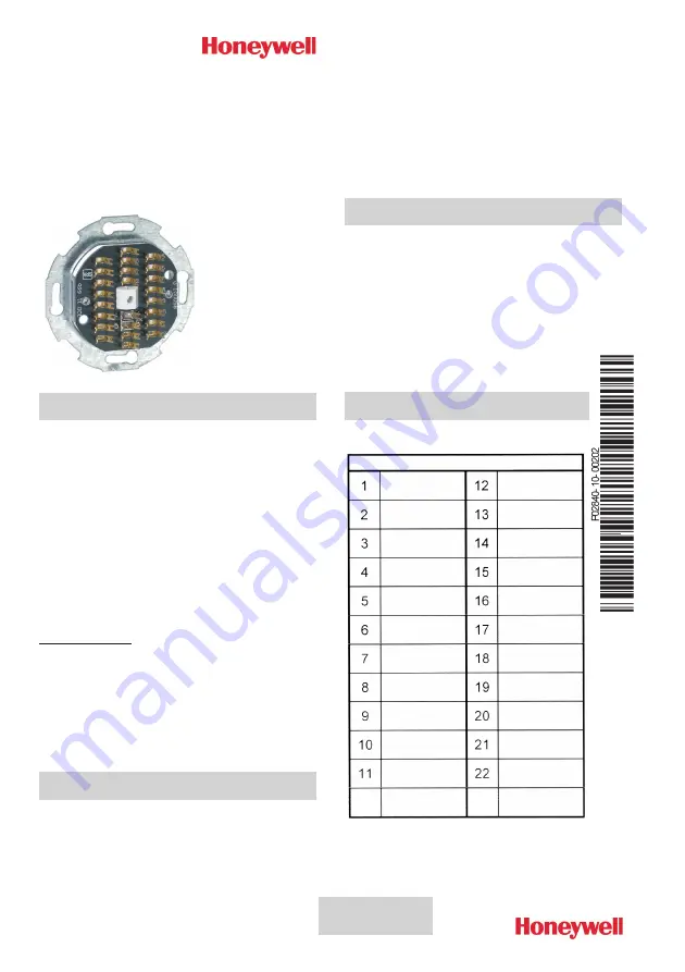 Honeywell 050162 Скачать руководство пользователя страница 2