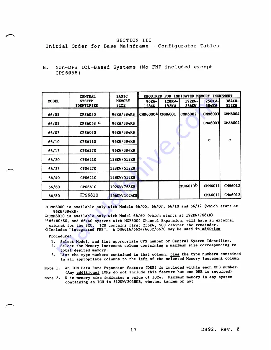 Honeywell 66 Configuration Manuals Download Page 22