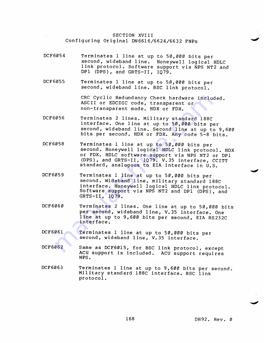 Honeywell 66 Configuration Manuals Download Page 173