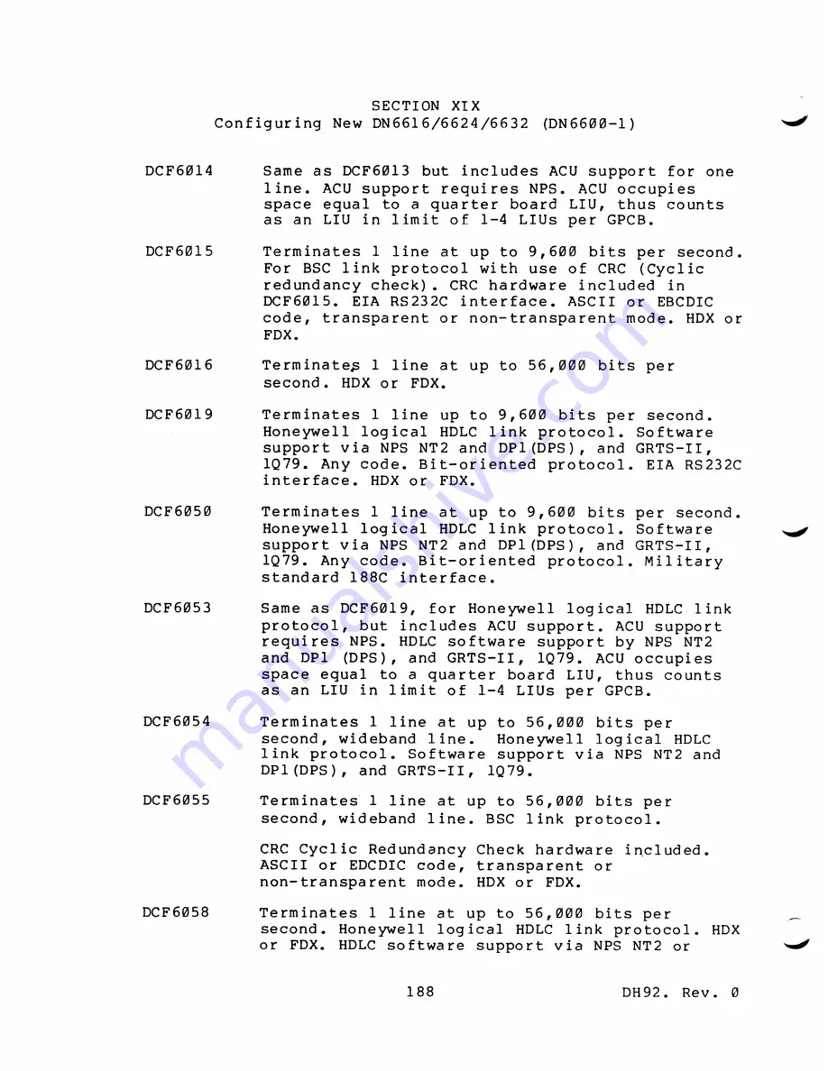 Honeywell 66 Configuration Manuals Download Page 193