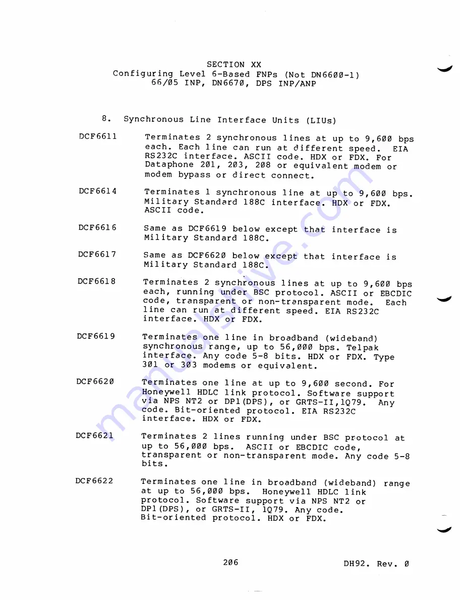 Honeywell 66 Configuration Manuals Download Page 211