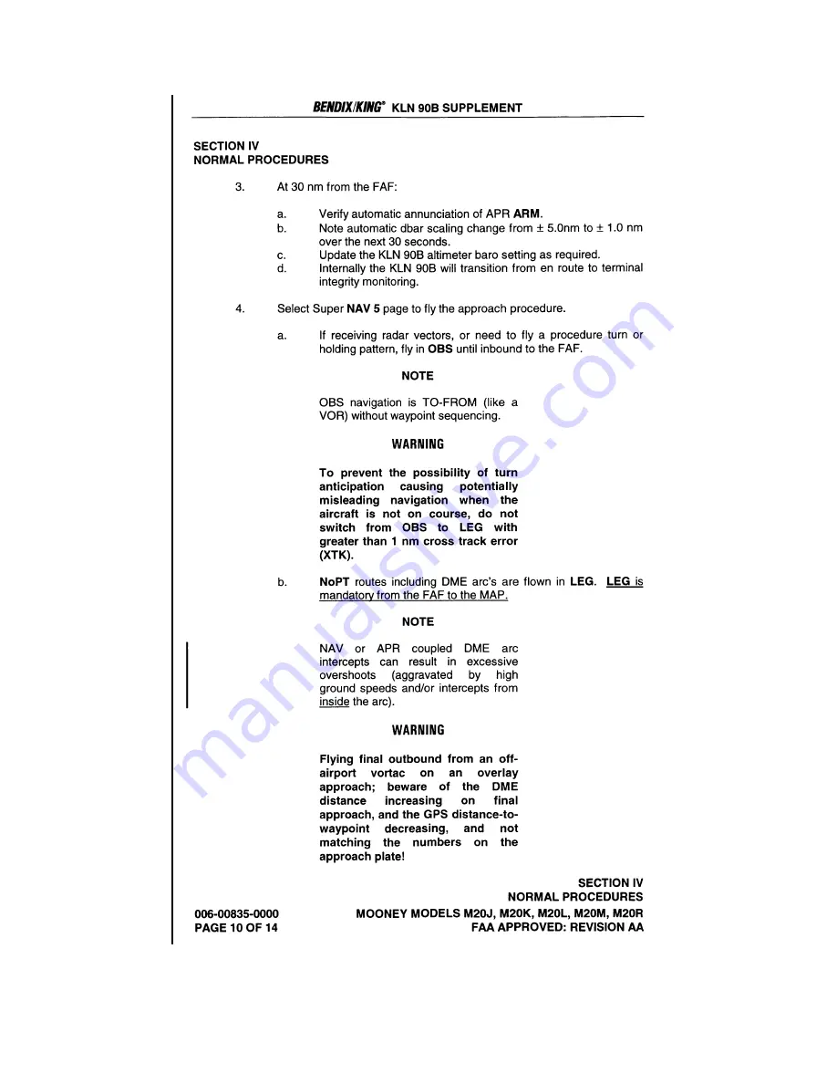 Honeywell BENDIX/KING KLN 90B Installation Manual Download Page 123