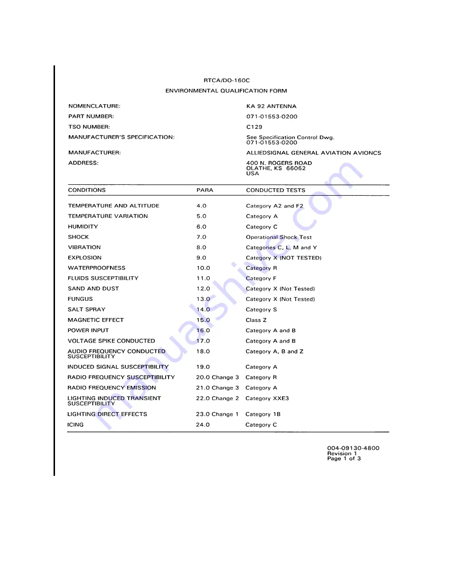 Honeywell BENDIX/KING KLN 90B Installation Manual Download Page 150