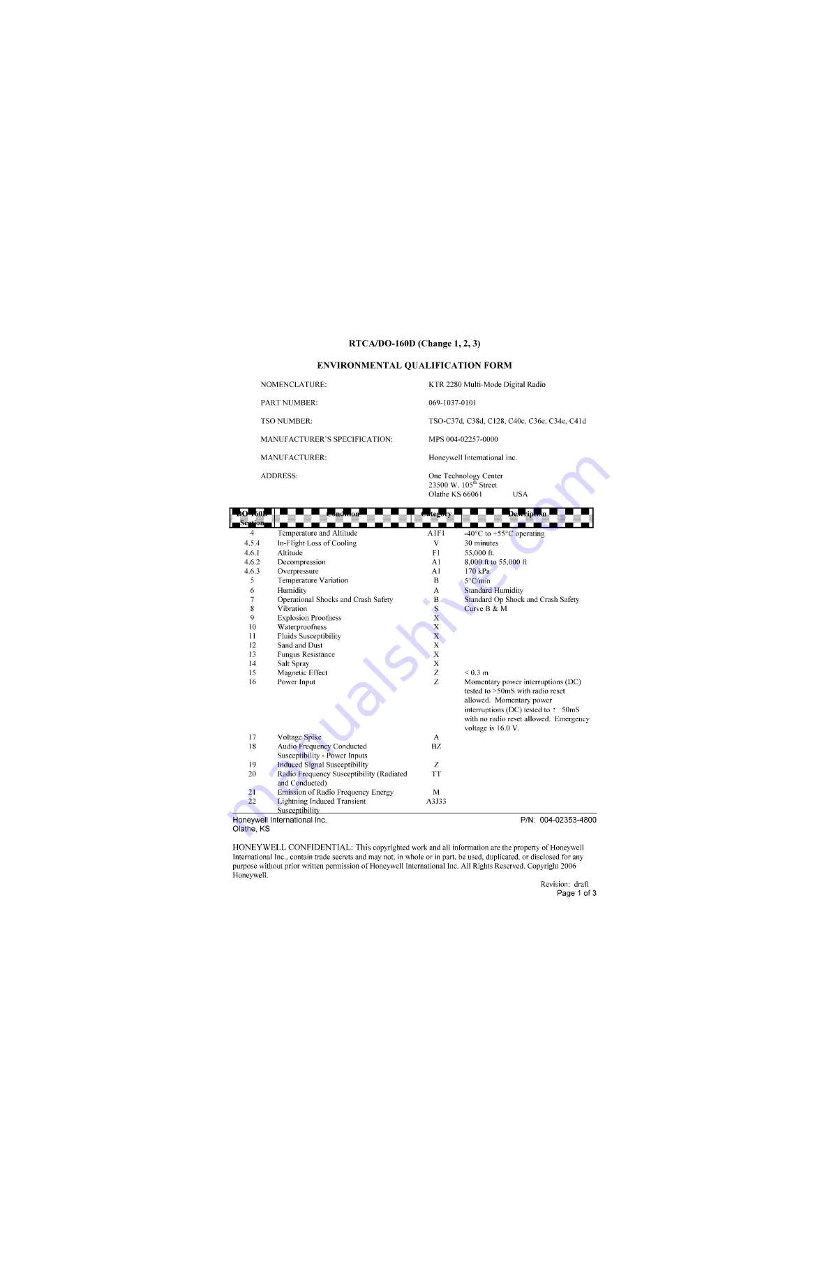 Honeywell BENDIX/KING KTR 2280 System Installation Manual Download Page 69