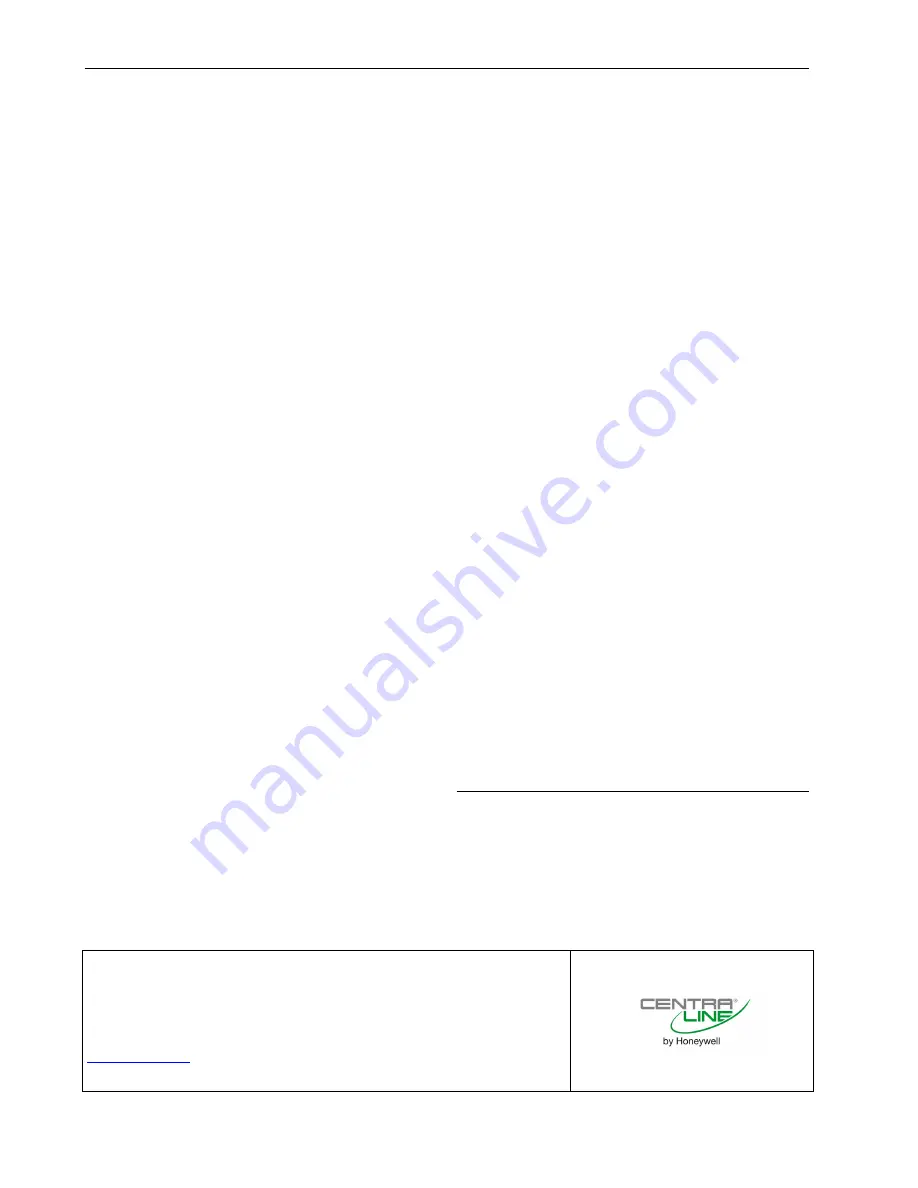 Honeywell CentraLine LYNX LON CLLYUL1012S Product Data Download Page 16