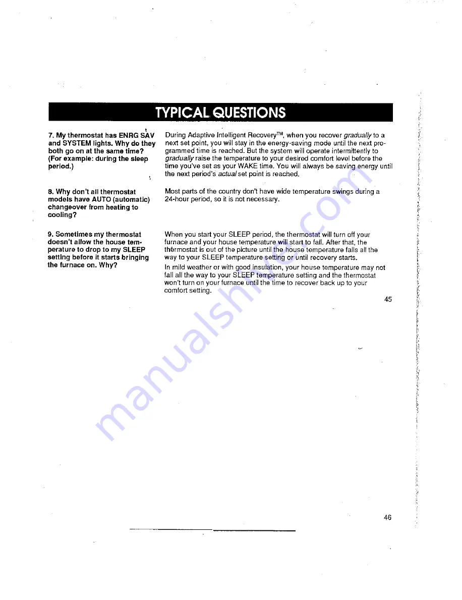 Honeywell Chronotherm II Owner'S Manual Download Page 26