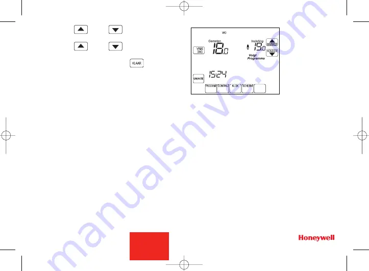 Honeywell Chronotherm Vision (Dutch) Gebruiksaanwijzing Download Page 13