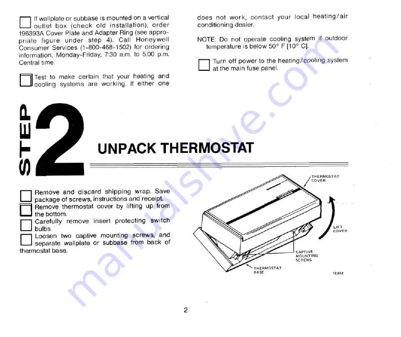 Honeywell CT1500 Скачать руководство пользователя страница 4