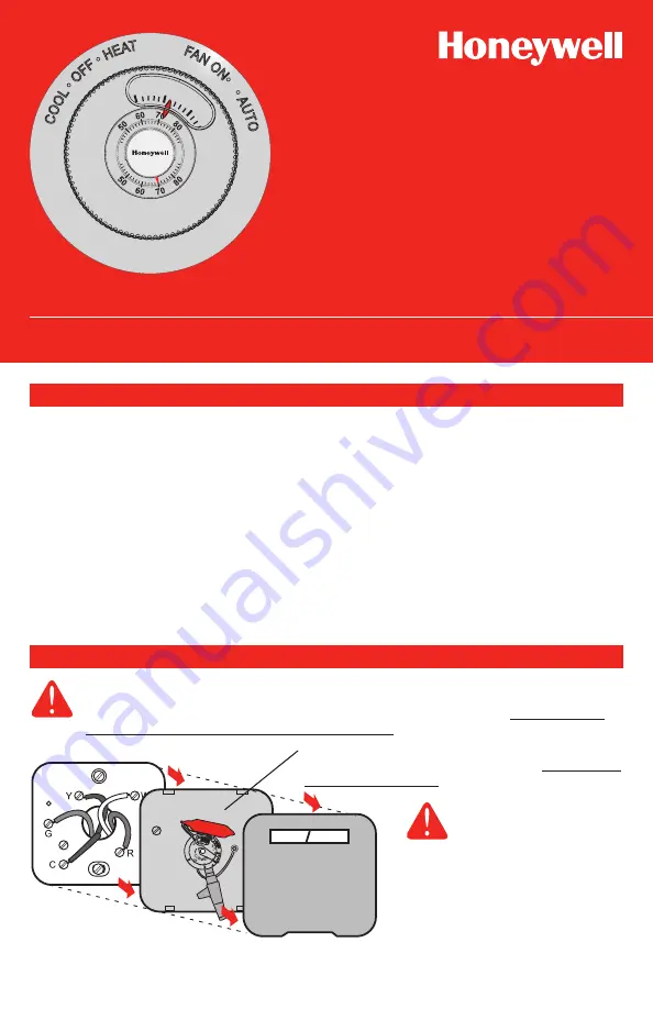 Honeywell Easy-To-See CT87N Owner'S Manual Download Page 6