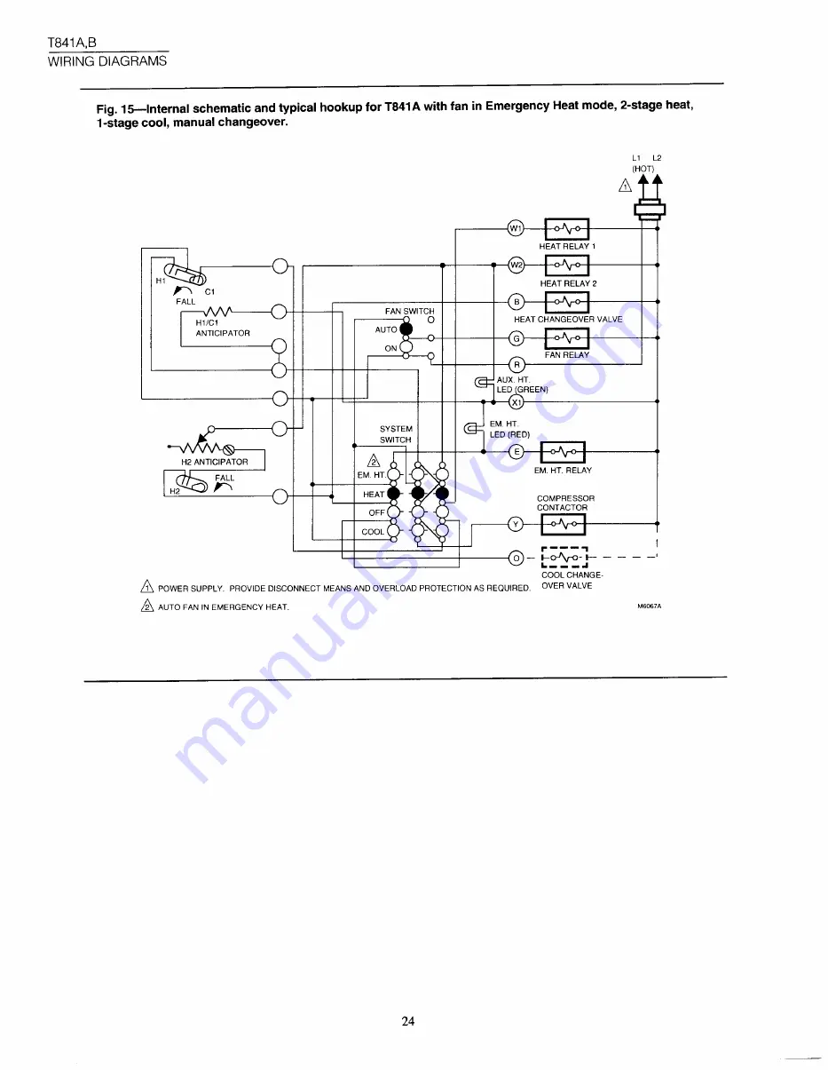 Honeywell Easy-To-See TRADELINE T841B User Manual Download Page 24