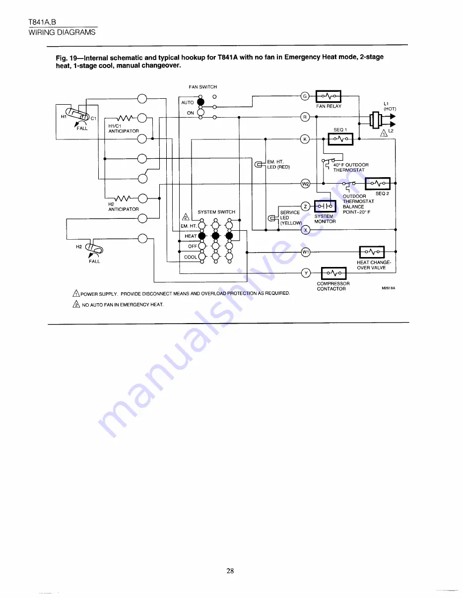 Honeywell Easy-To-See TRADELINE T841B User Manual Download Page 28