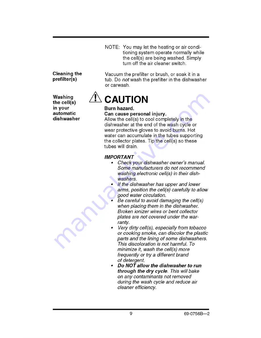 Honeywell F50F Owner'S Manual Download Page 11