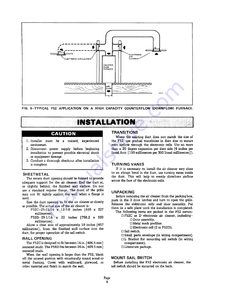 Honeywell F52C Скачать руководство пользователя страница 6