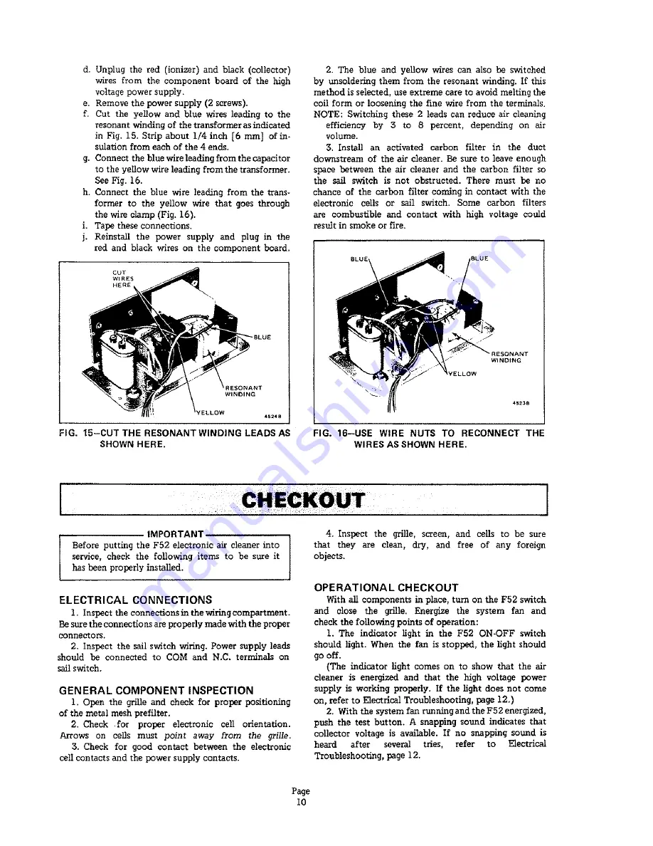 Honeywell F52C Instruction Manual Download Page 10