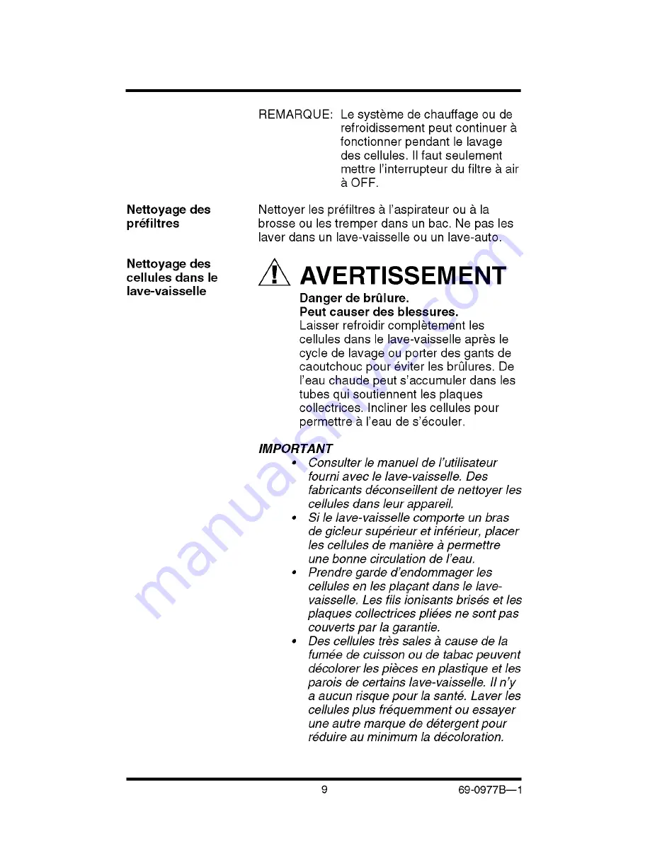 Honeywell F58F Owner'S Manual Download Page 43