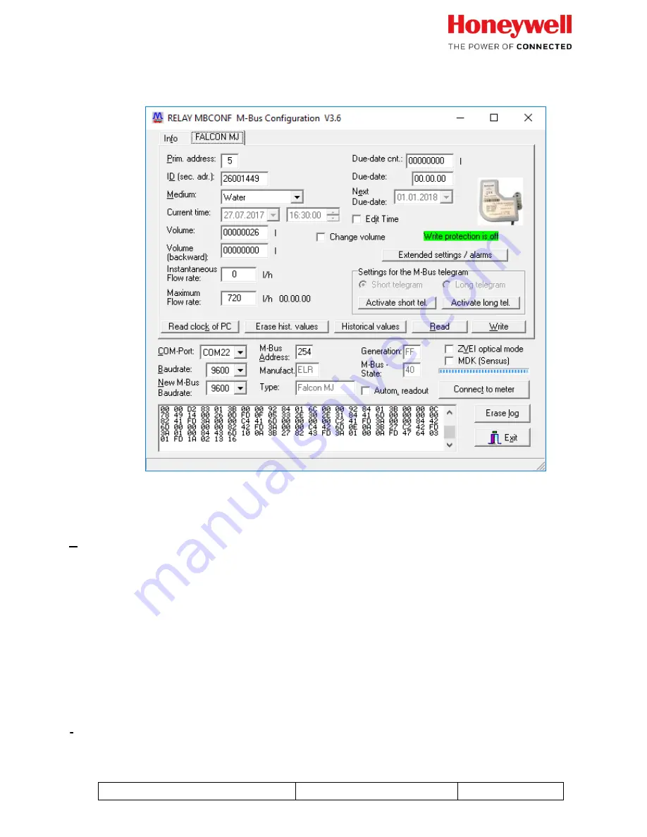 Honeywell FALCON MJ Pulse/M-Bus Operating Instructions Manual Download Page 7