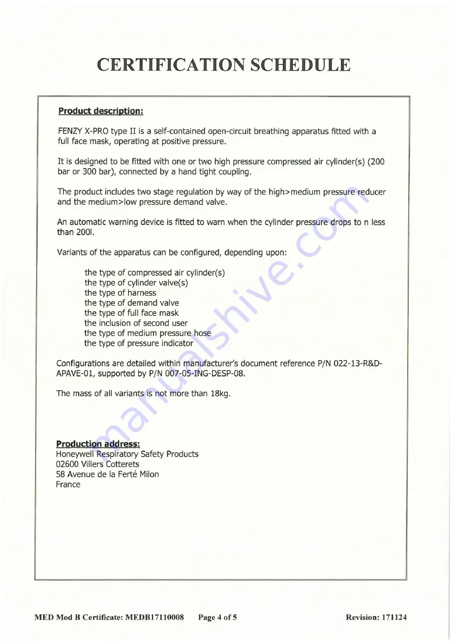 Honeywell FENZY X-PRO Instructions Manual Download Page 8