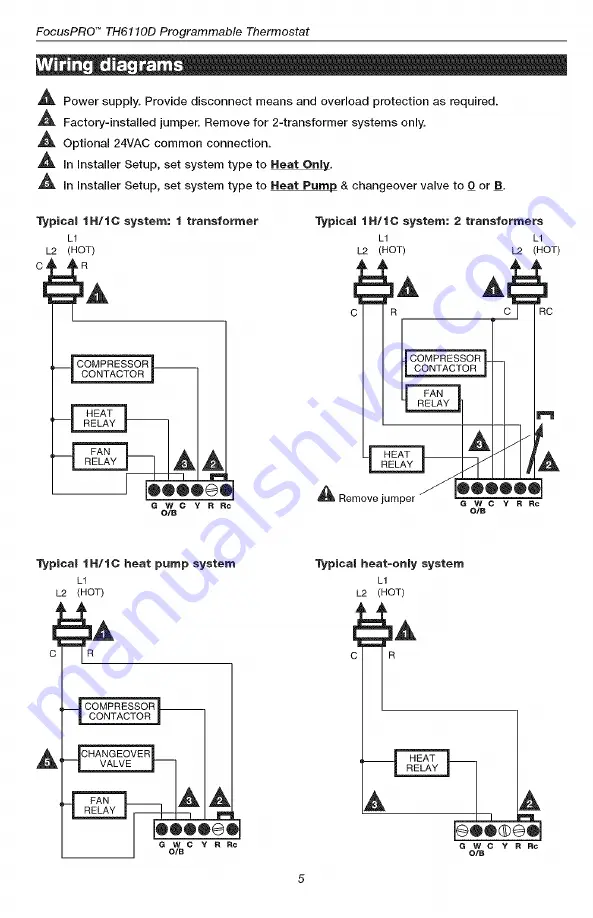 Honeywell FocusPRO TH6110D Скачать руководство пользователя страница 7