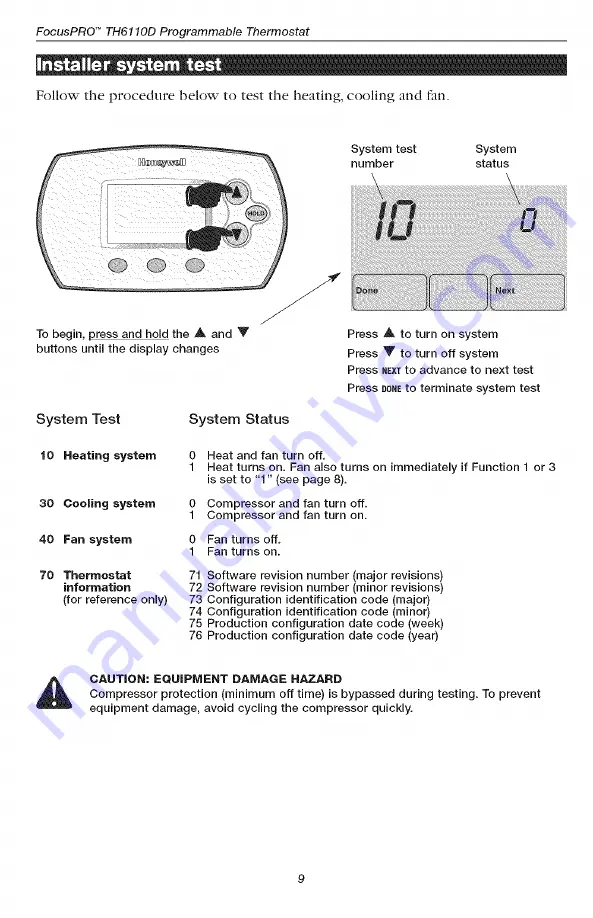 Honeywell FocusPRO TH6110D Скачать руководство пользователя страница 11