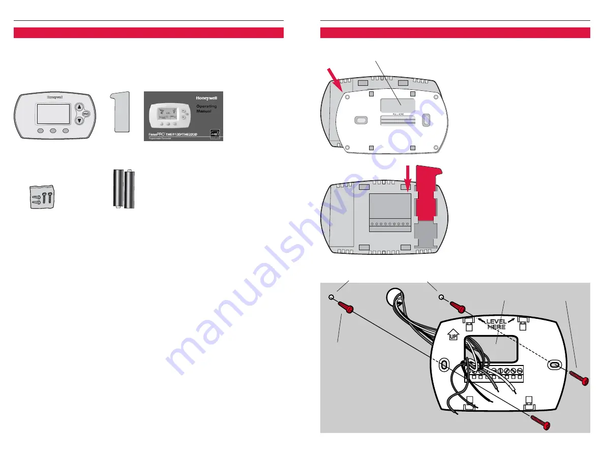 Honeywell FocusPRO TH6220D Installation Manual Download Page 5