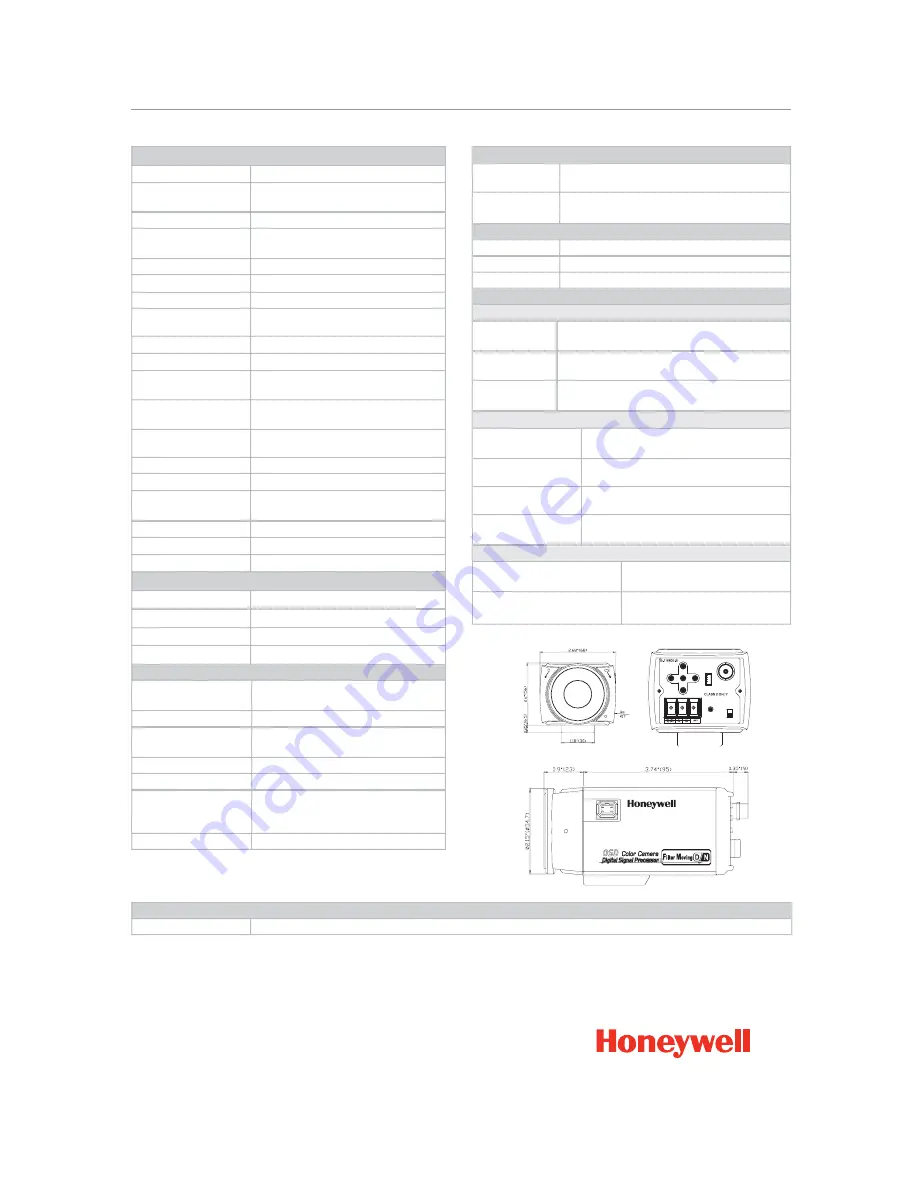 Honeywell HCD484LX Specifications Download Page 2