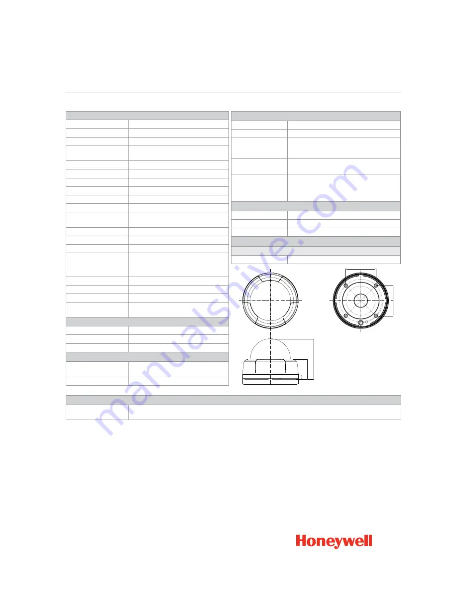 Honeywell HD61X Specifications Download Page 2