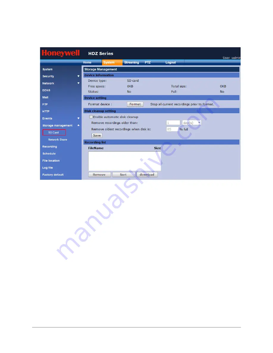 Honeywell HDZ20HD User Manual Download Page 130