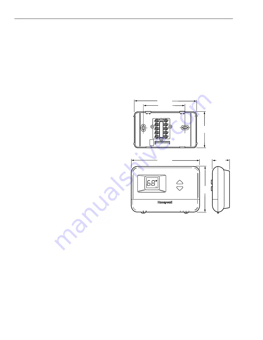 Honeywell HEAT PUMP THERMOSTAT T8411R Скачать руководство пользователя страница 2