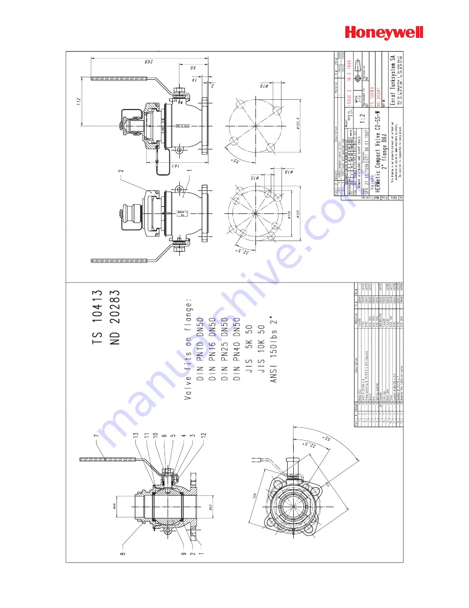 Honeywell HERMetic UTImeter Gtex Chem Operation And Service Manual Download Page 63