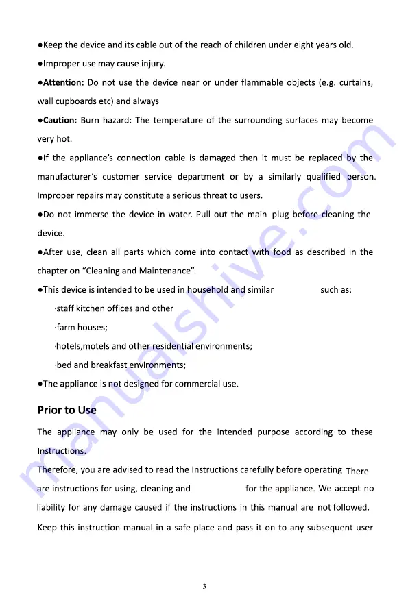 Honeywell HMW-FD996 User Manual Download Page 3