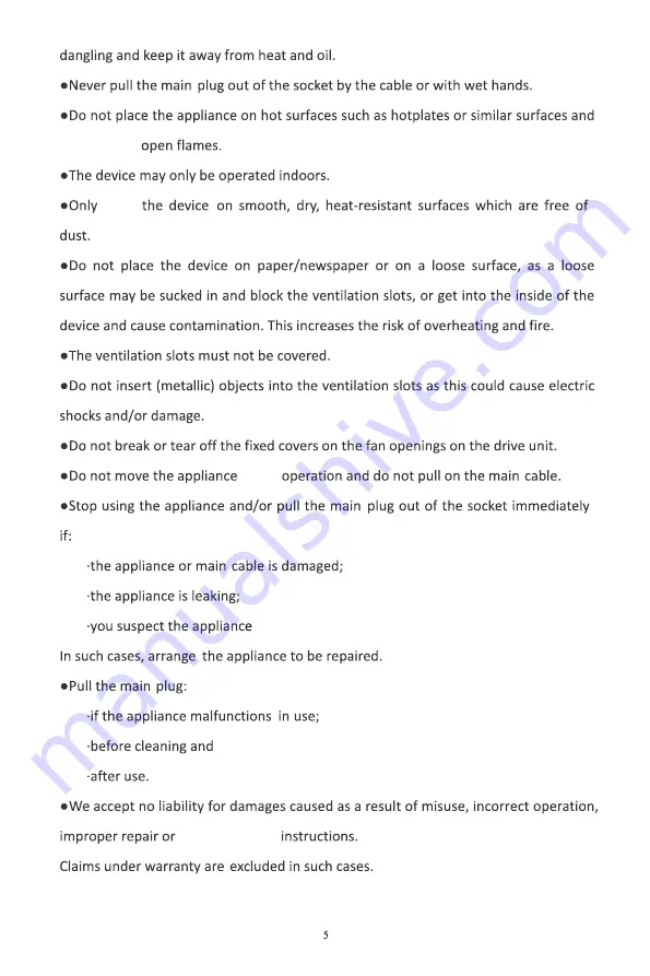 Honeywell HMW-FD996 User Manual Download Page 5