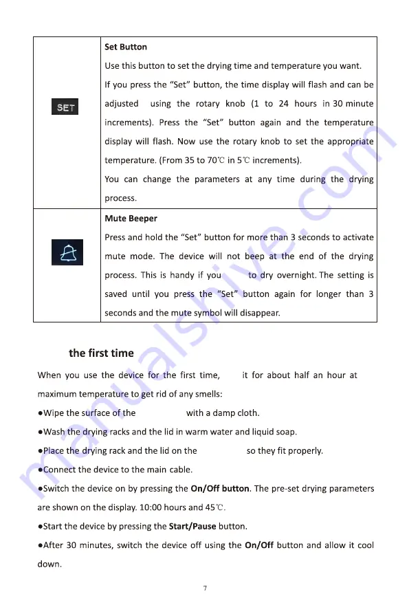 Honeywell HMW-FD996 User Manual Download Page 7