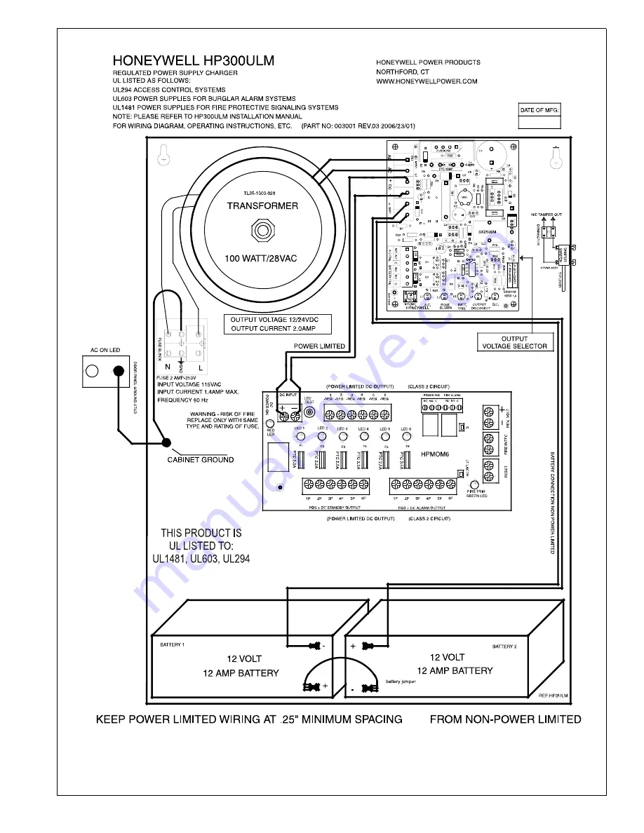 Honeywell HP300ULM Product Installation Document Download Page 5