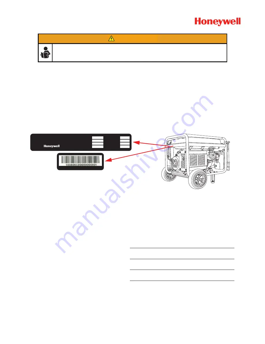 Honeywell HW4000 - Portable Generator NOT Скачать руководство пользователя страница 44