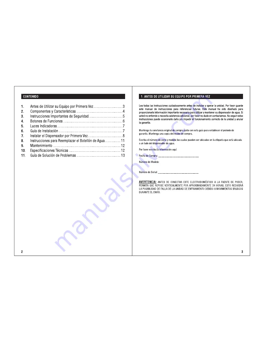 Honeywell HWB1083S Owner'S Manual Download Page 10