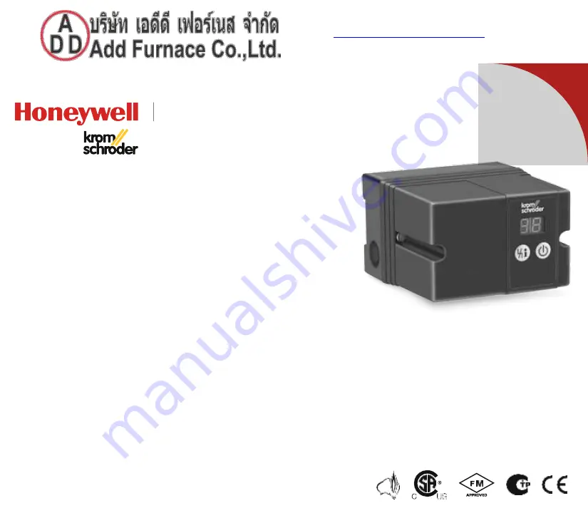 Honeywell krom schroeder IFD 258 Manual Download Page 1