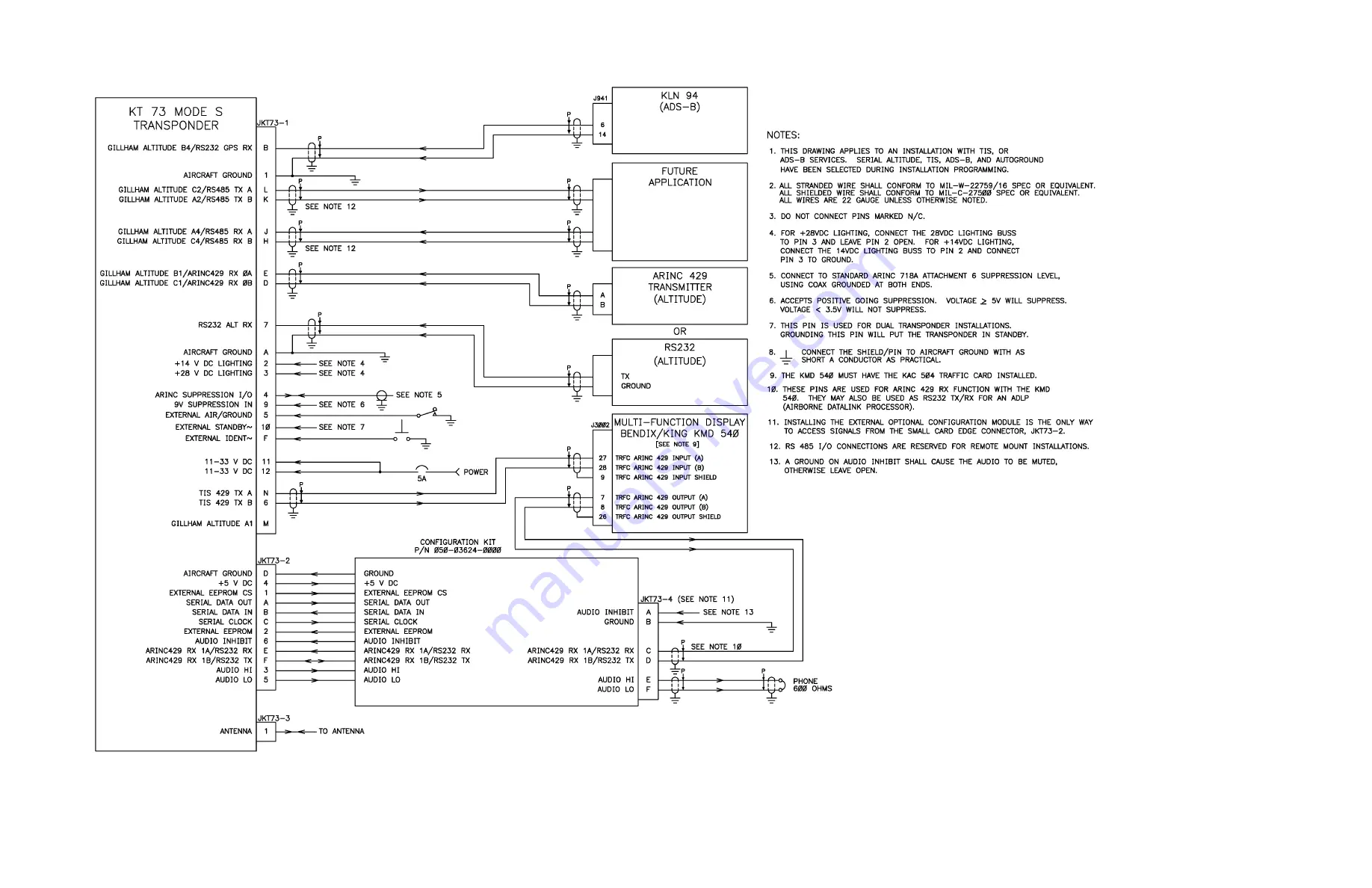 Honeywell KT73 Installation Manual Download Page 47