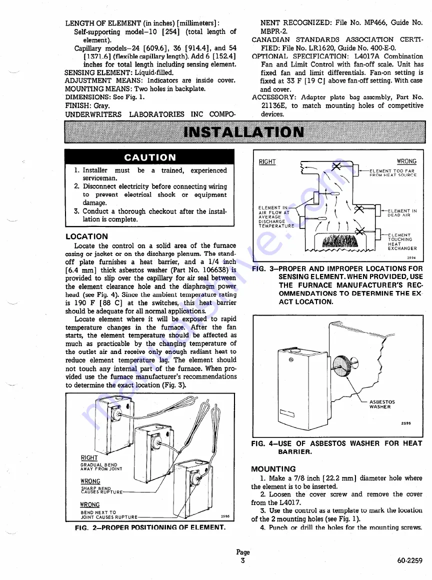 Honeywell L4017 User Manual Download Page 3