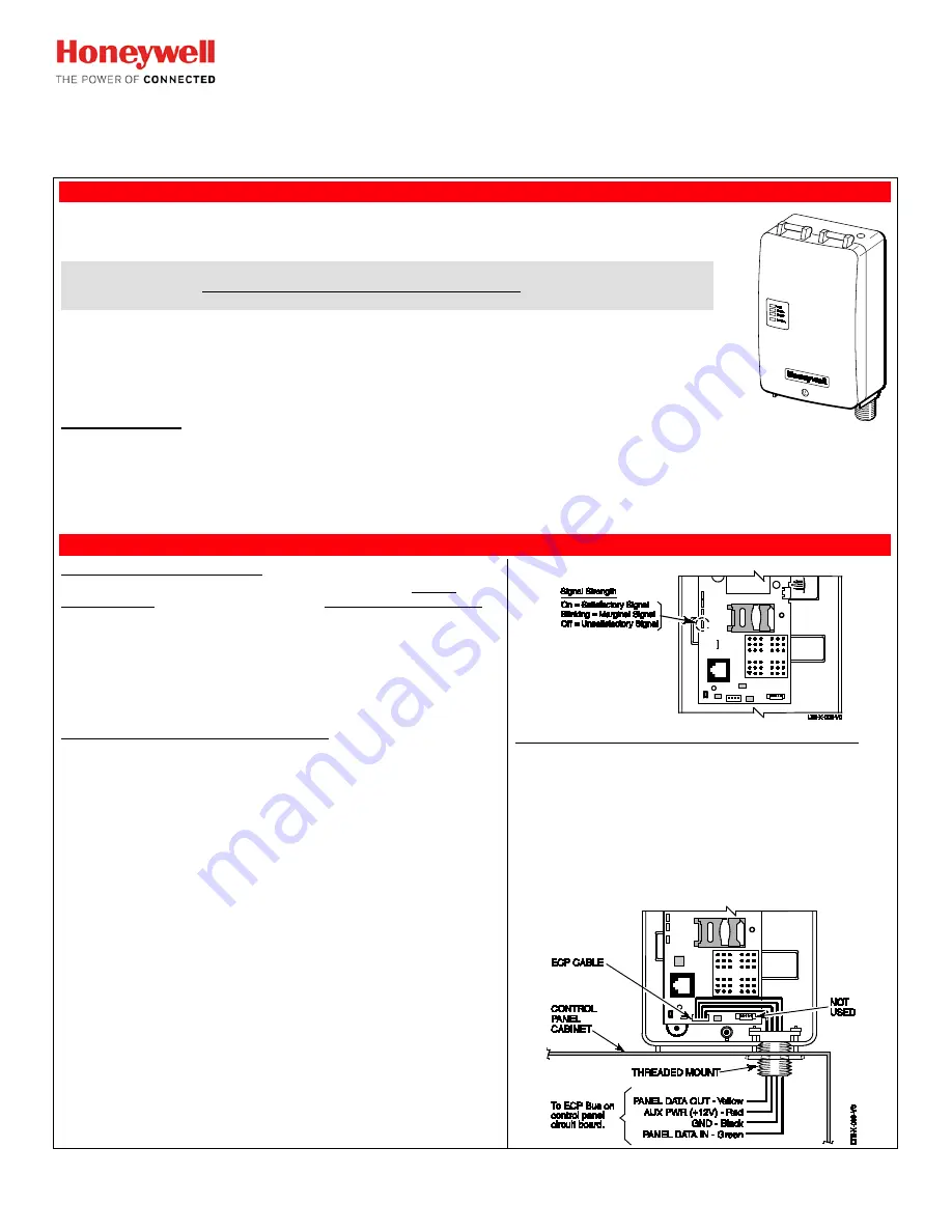 Honeywell LTE-XA Quick Installation Manual Download Page 1