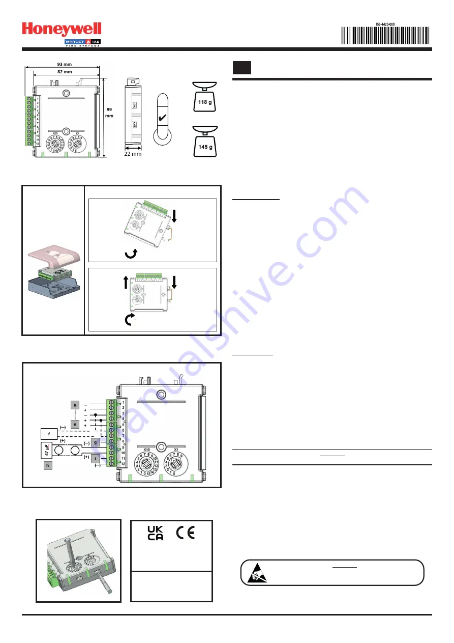 Honeywell MI-DCZME Installation Instructions Download Page 1