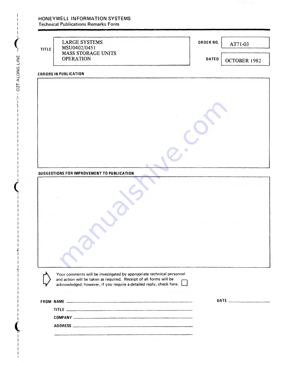 Honeywell MSU0402 Manual Download Page 26